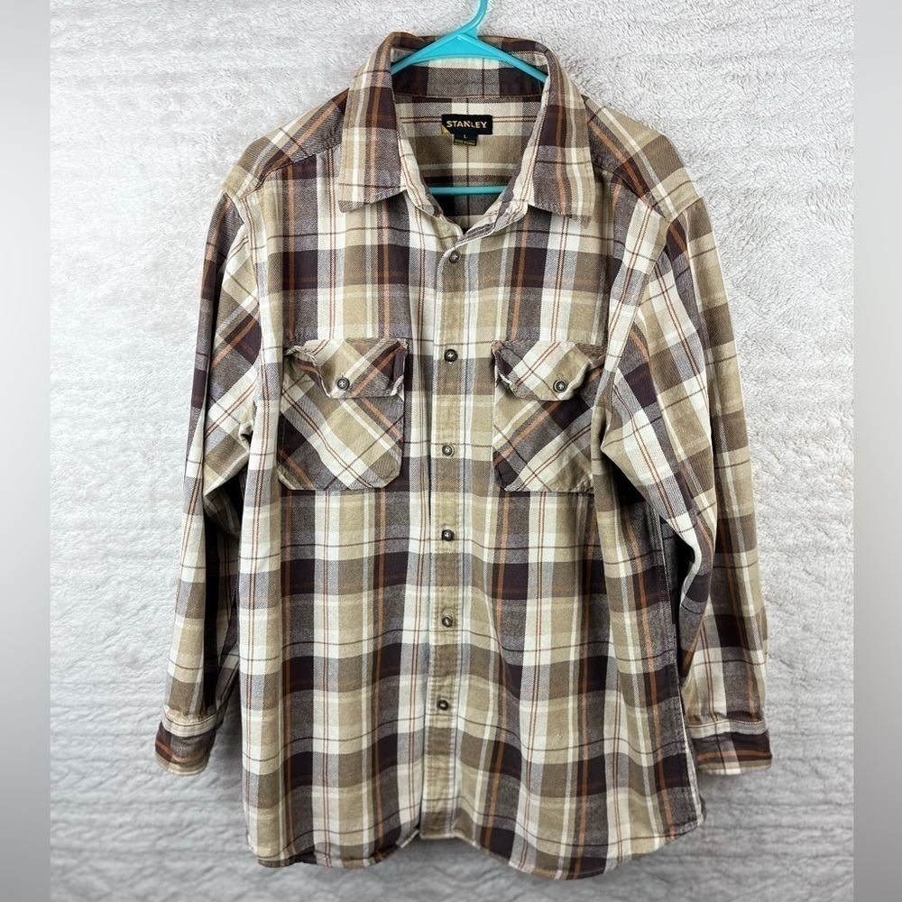 STANLEY Thick Shirt Jacket Chore Barn Work Wear Large Rugged Outdoors